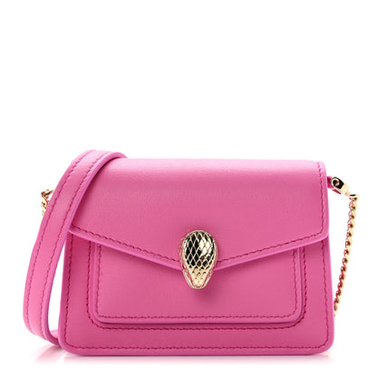 Bulgari Calfskin Serpenti Forever Micro Bag Pink 1 of 5