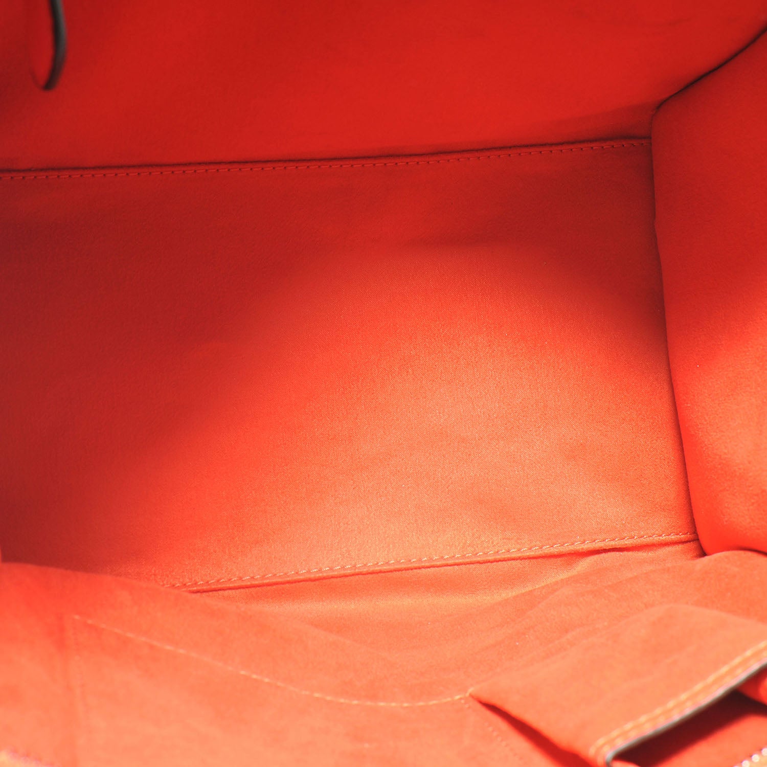 Celine Drummed Calfskin Mini Luggage Bag Vermillion 5 of 8