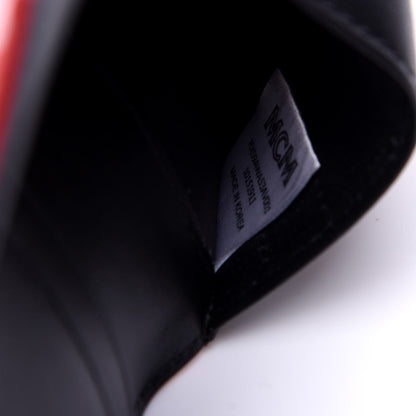 MCM Visetos Mini Bi-Fold Card Wallet Red 6 of 10