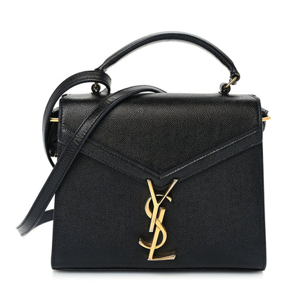 Saint Laurent Grain de Poudre Mini Classic Monogram Cassandra Top Handle  Black 1 of 8