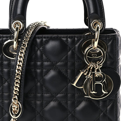 Christian Dior Lambskin Cannage Mini Lady Dior Black 6 of 8
