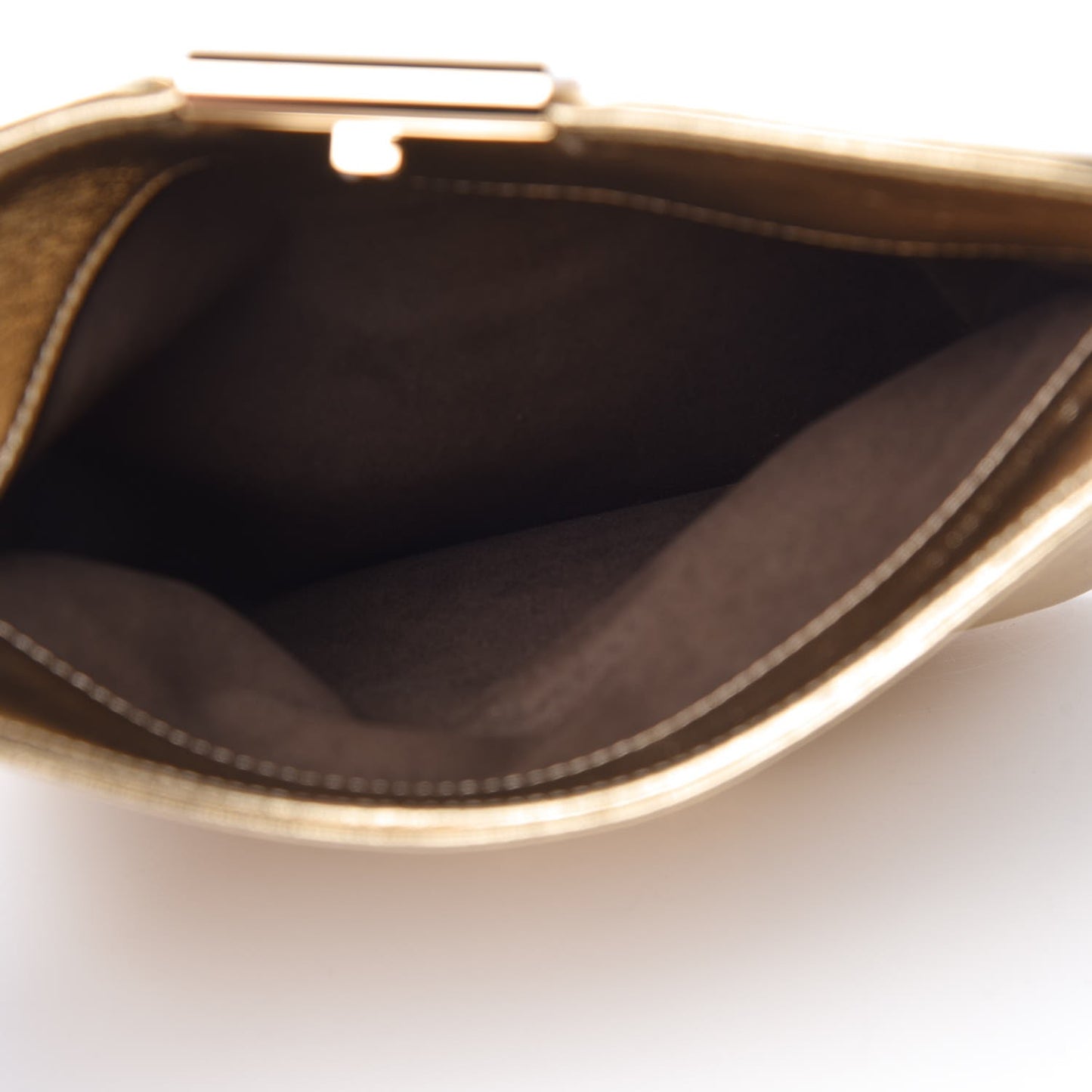 Metallic Lambskin SC Slim Clutch Gold