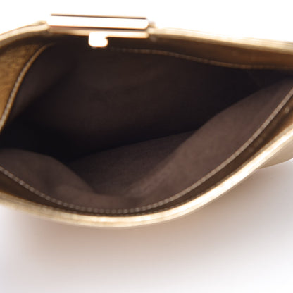 Louis Vuitton Metallic Lambskin SC Slim Clutch Gold 5 of 11
