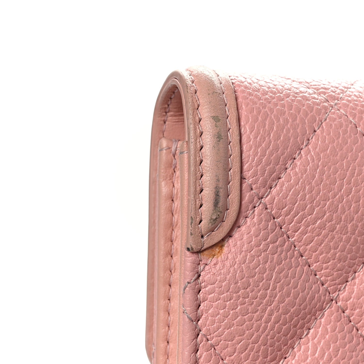 Chanel Caviar Quilted Large Filigree Gusset Flap Wallet Pink 10 of 12