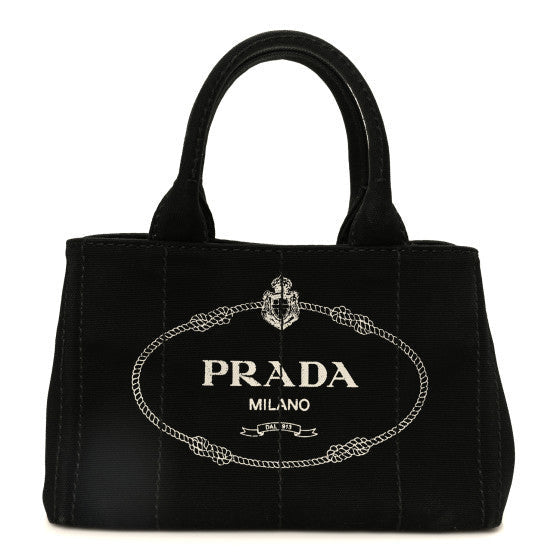 Canapa Small Logo Tote Black Talco