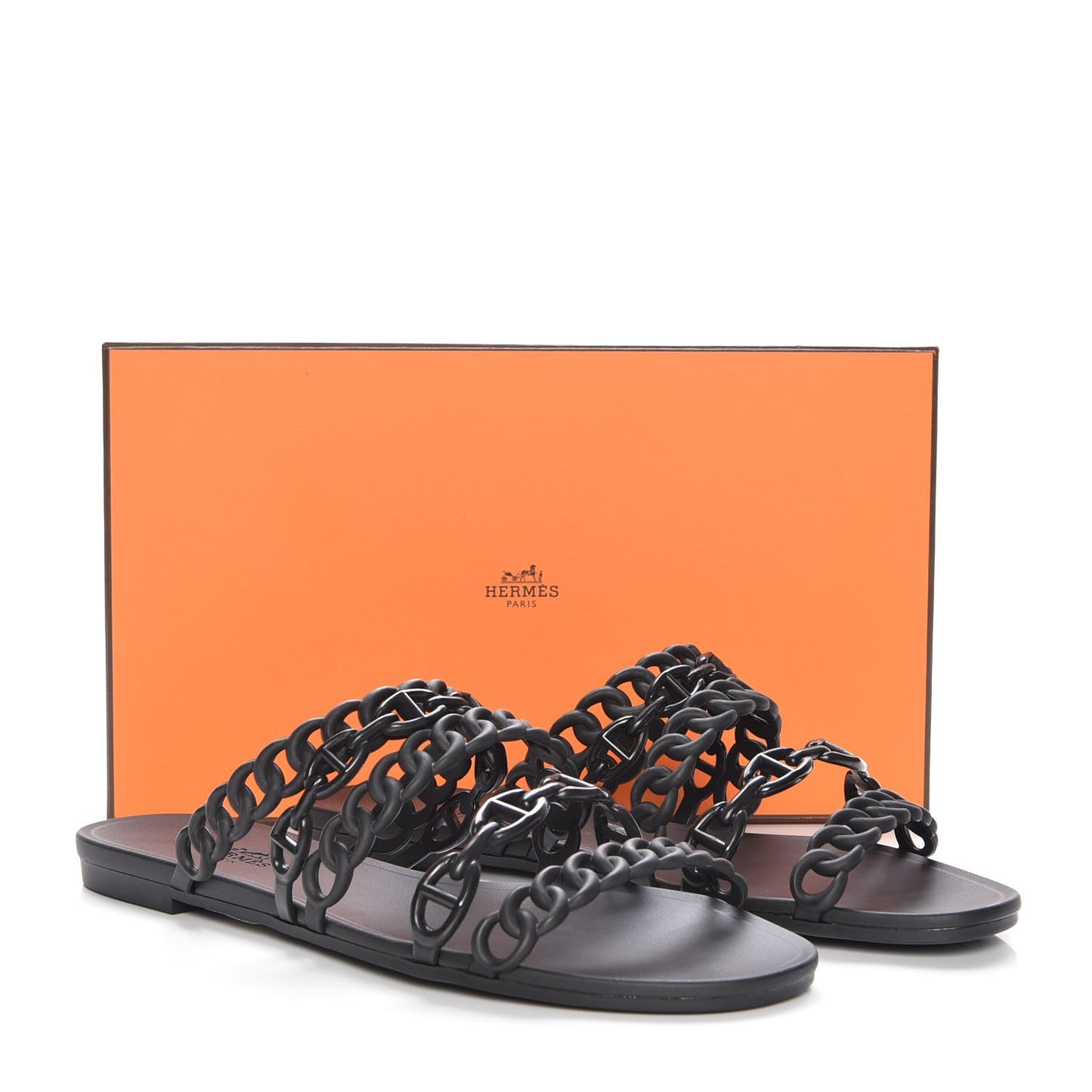 Rubber Chaine d'Ancre Nude Sandals 39 Black