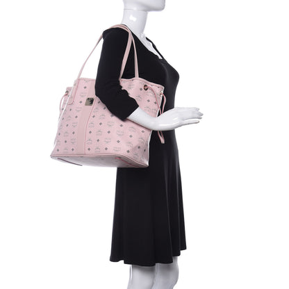 MCM Visetos Medium Liz Reversible Shopper Tote Powder Pink 2 of 10