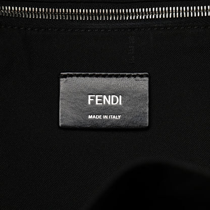 Fendi Nylon Vitello Elite Monster Backpack Navy Silver Multicolor 6 of 11