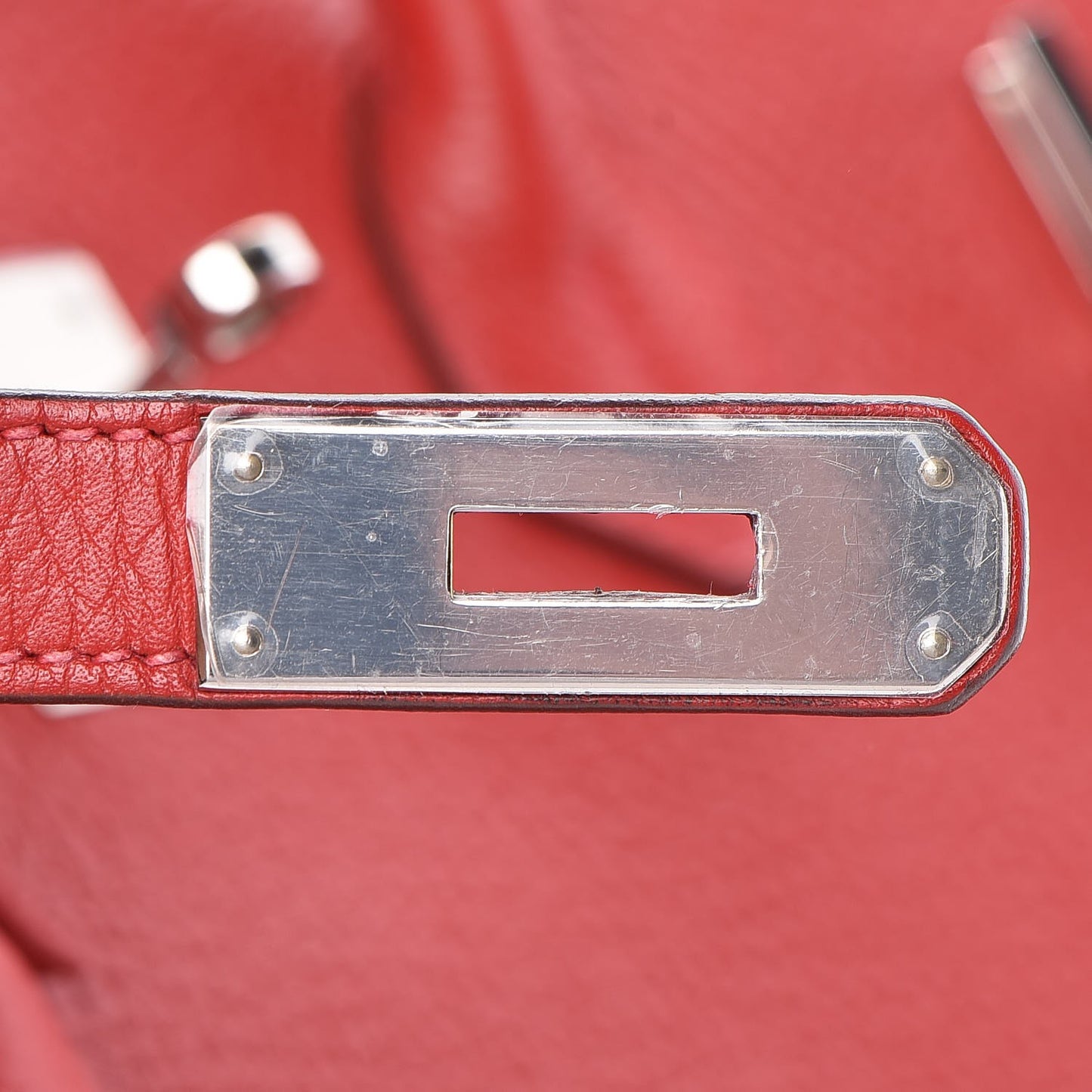 Taurillon Clemence Birkin 35 Rouge Casaque