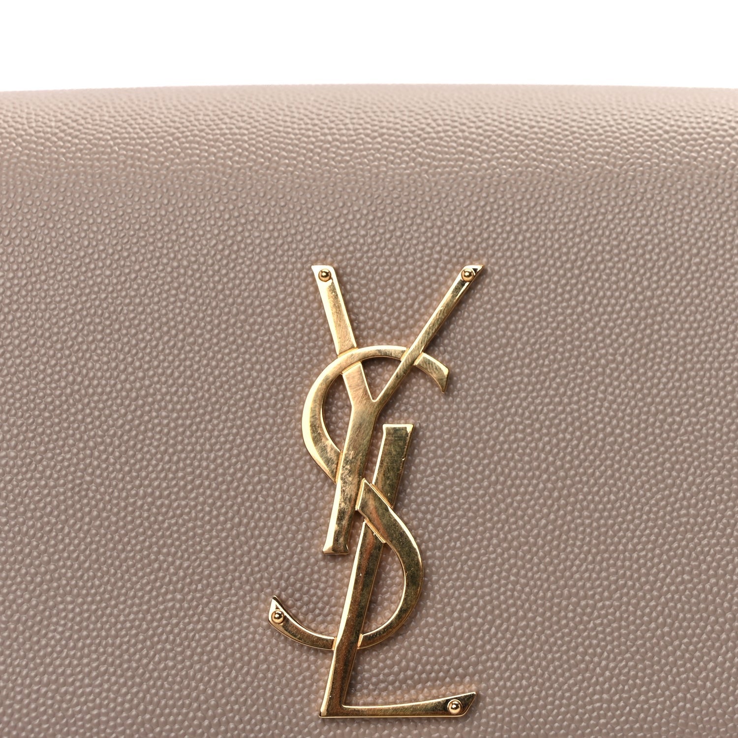 Saint Laurent Grain De Poudre Small Monogram Kate Satchel Dark Beige 6 of 8
