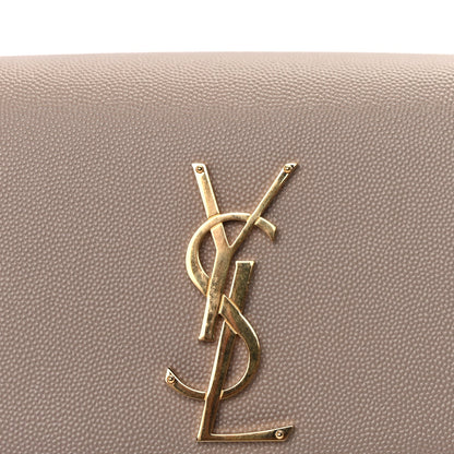 Saint Laurent Grain De Poudre Small Monogram Kate Satchel Dark Beige 6 of 8