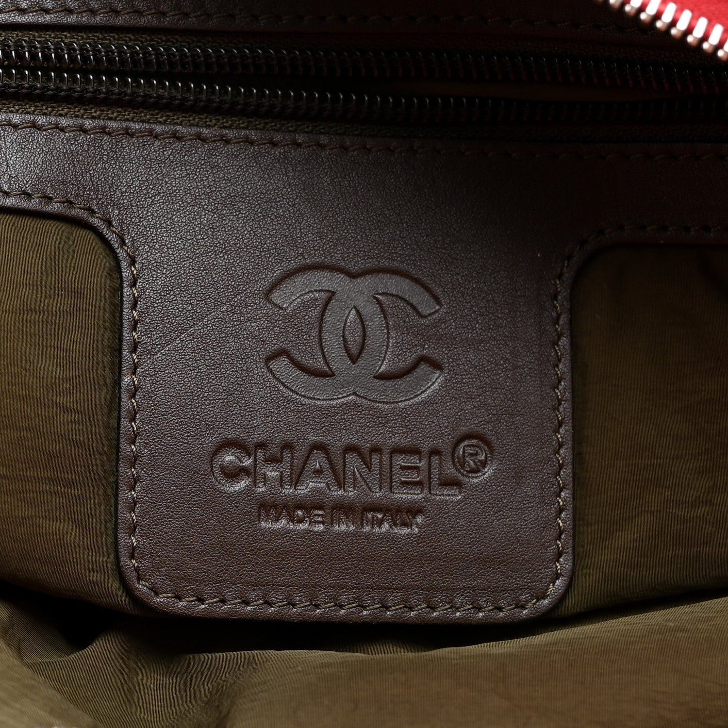 Chanel Nylon Quilted Large Coco Cocoon Tote Red 6 of 10