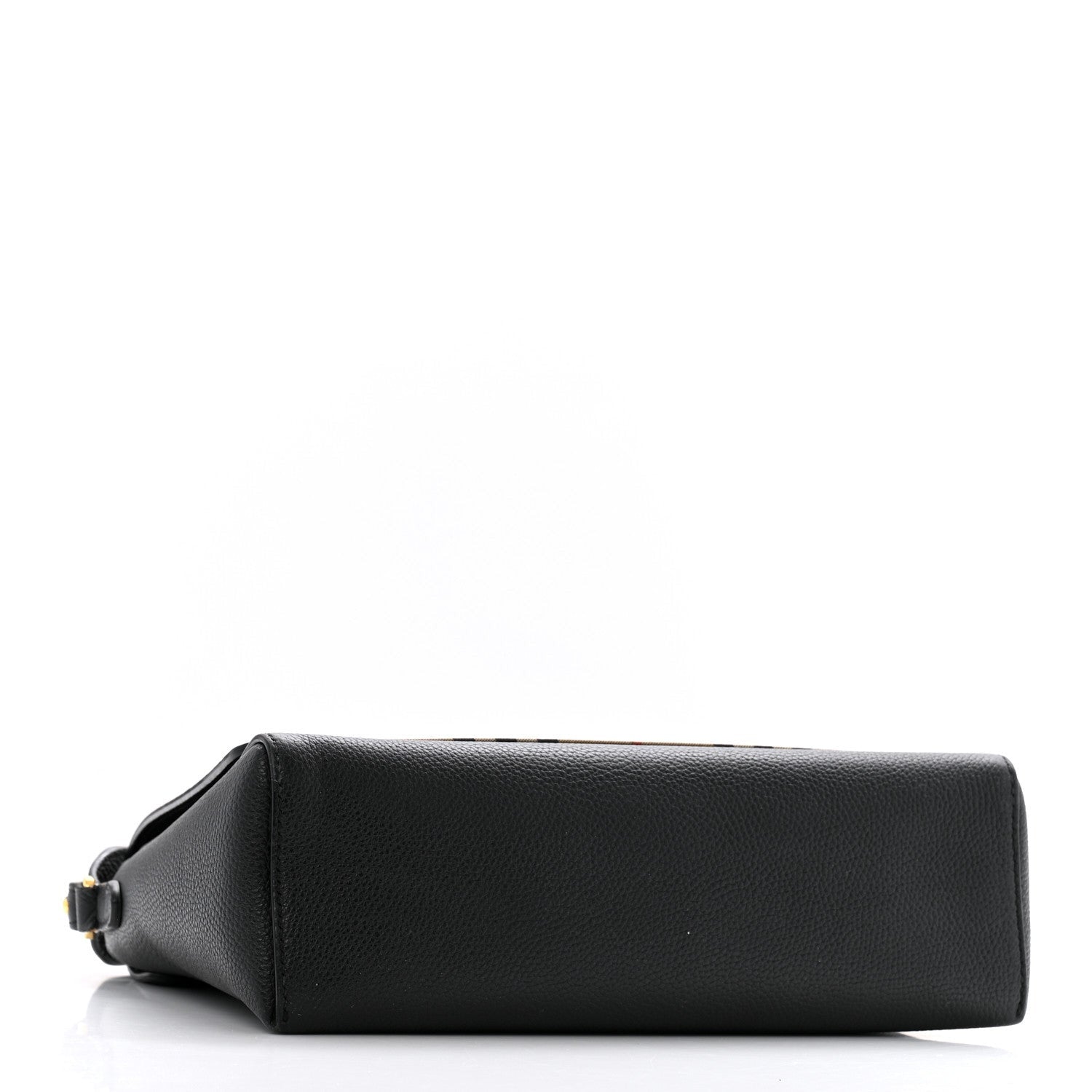 Burberry Grainy Calfskin Vintage Check Note Crossbody Bag Black 4 of 7