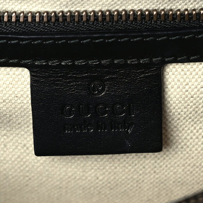 Gucci Knight Calfskin Malaga Kid Heart Medium GG Marmont Chain Handle Bag Black Hibiscus Red Multicolor 5 of 9