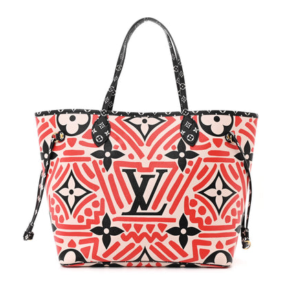 Louis Vuitton Monogram Giant Crafty Neverfull MM Creme Rouge Black 1 of 11