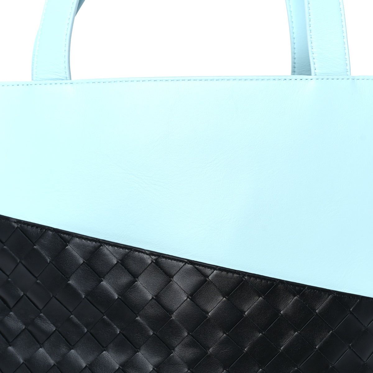 Bottega Veneta Nappa Intrecciato North South Tote Black Blue 6 of 8
