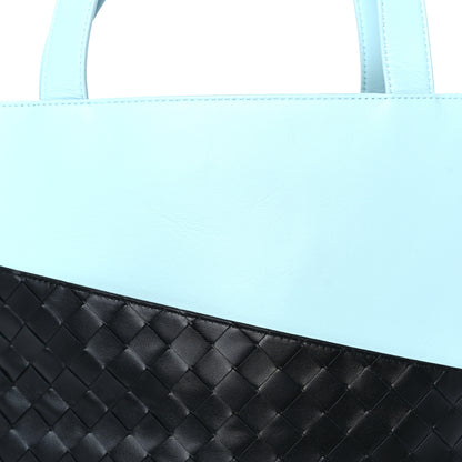 Bottega Veneta Nappa Intrecciato North South Tote Black Blue 6 of 8