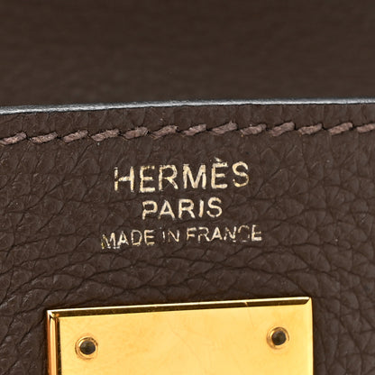 Hermes Togo Kelly Retourne 32 Chocolate 6 of 17