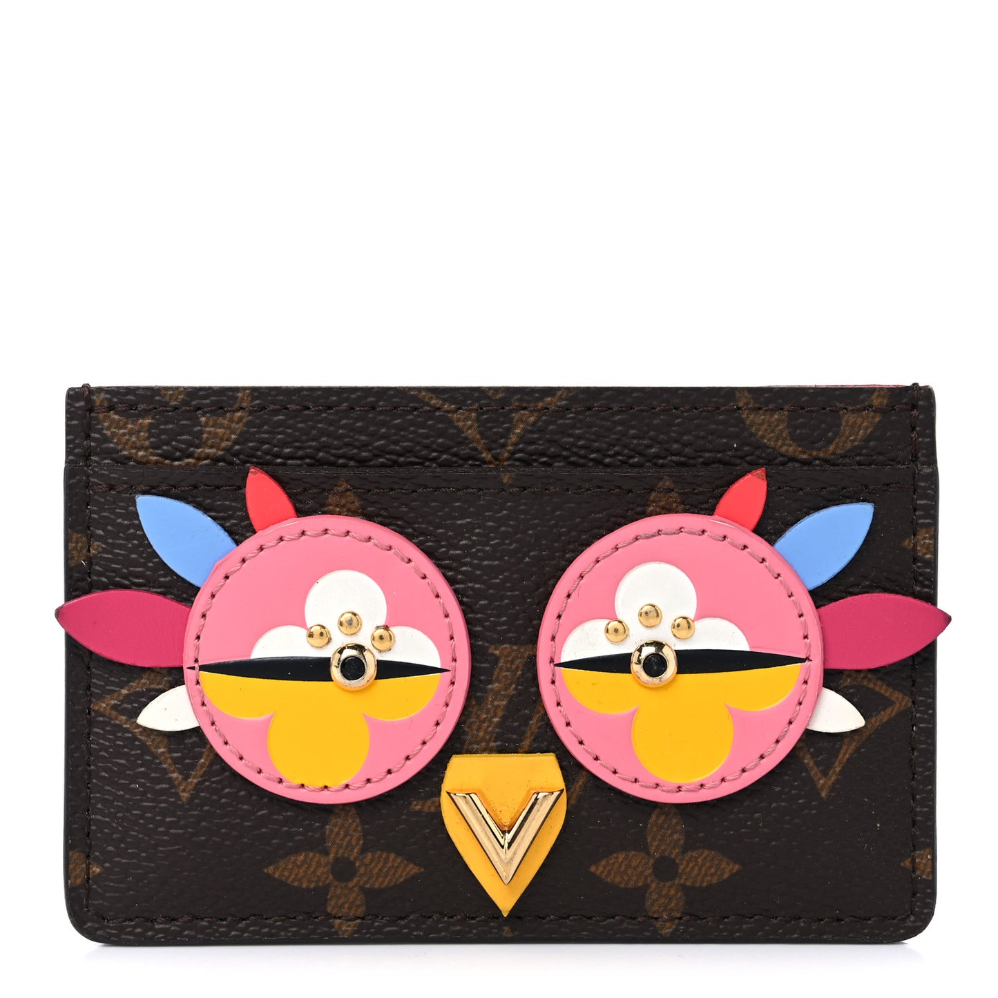 Monogram Lovely Birds Card Holder