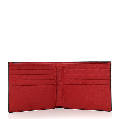 Prada Saffiano Bi-Fold Wallet Black Fuoco 6 of 7