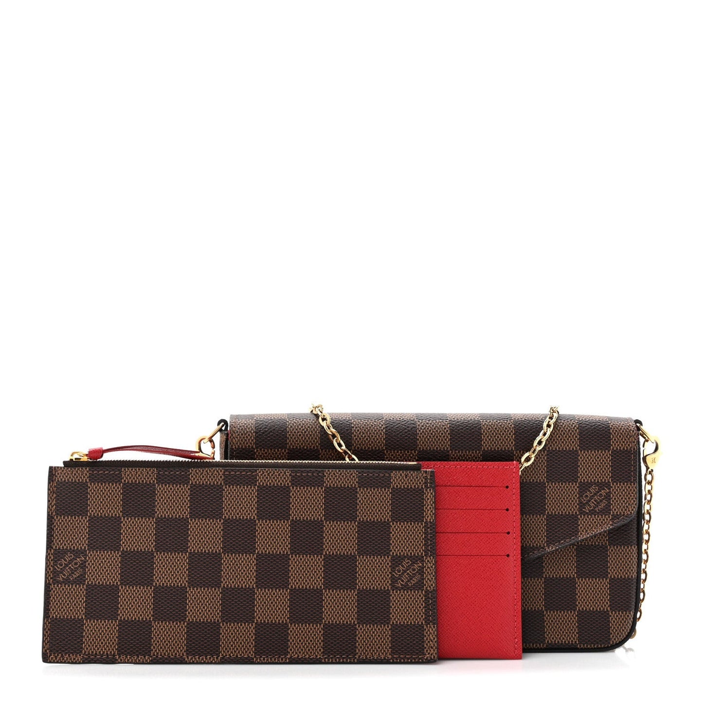 Damier Ebene Pochette Felicie Chain Wallet