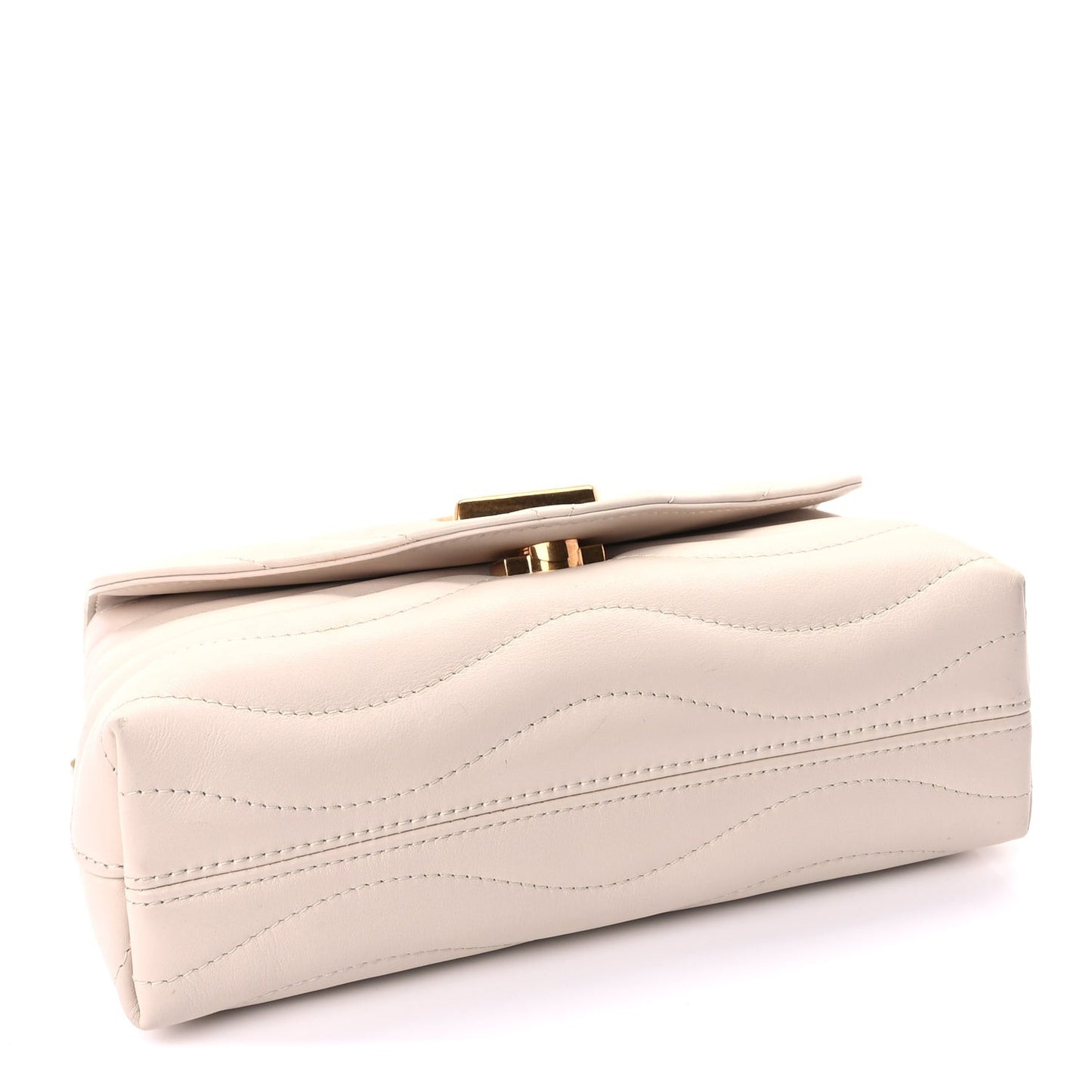 Calfskin New Wave Chain Bag MM NM Ivory