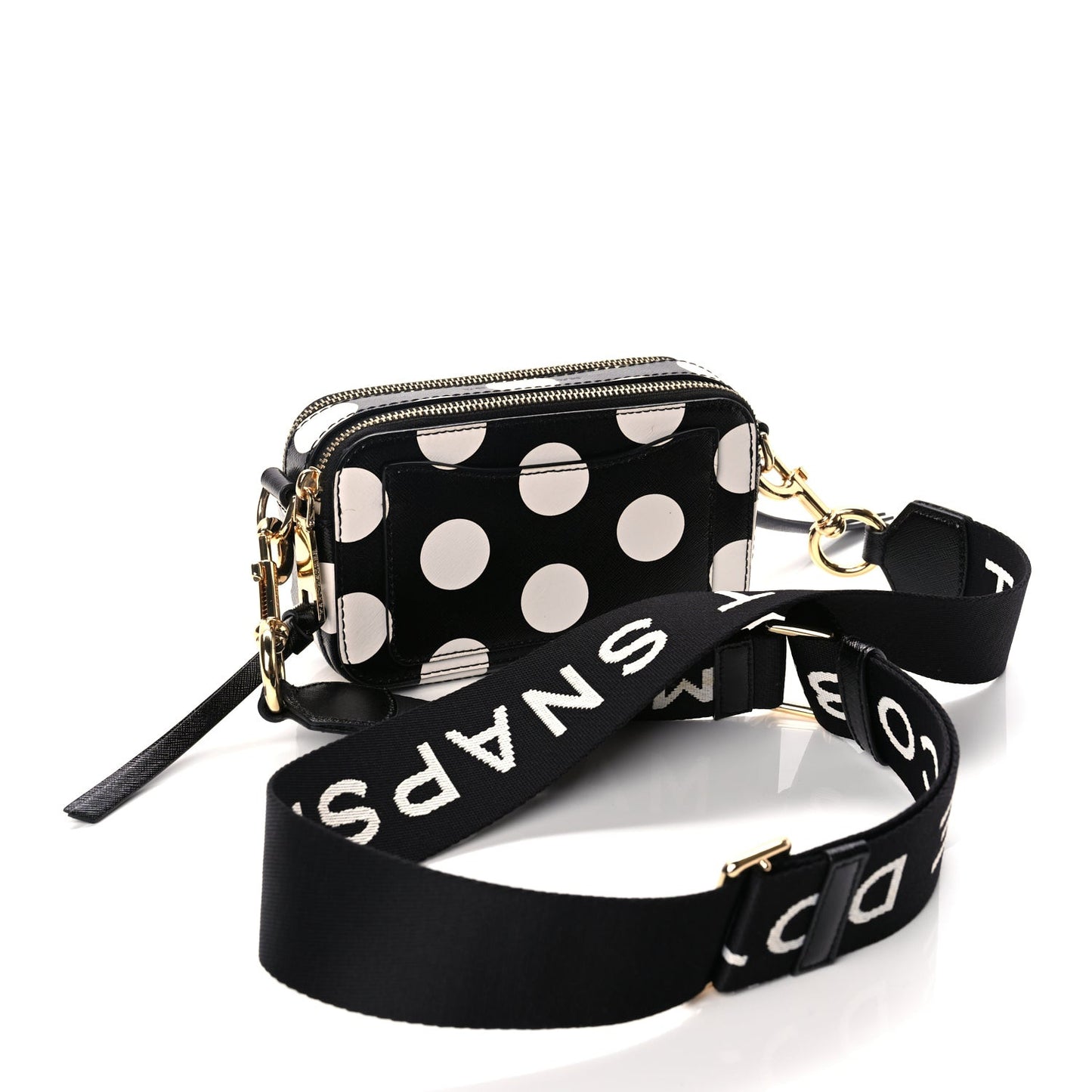 Saffiano The Dot Snapshot Camera Bag Black White
