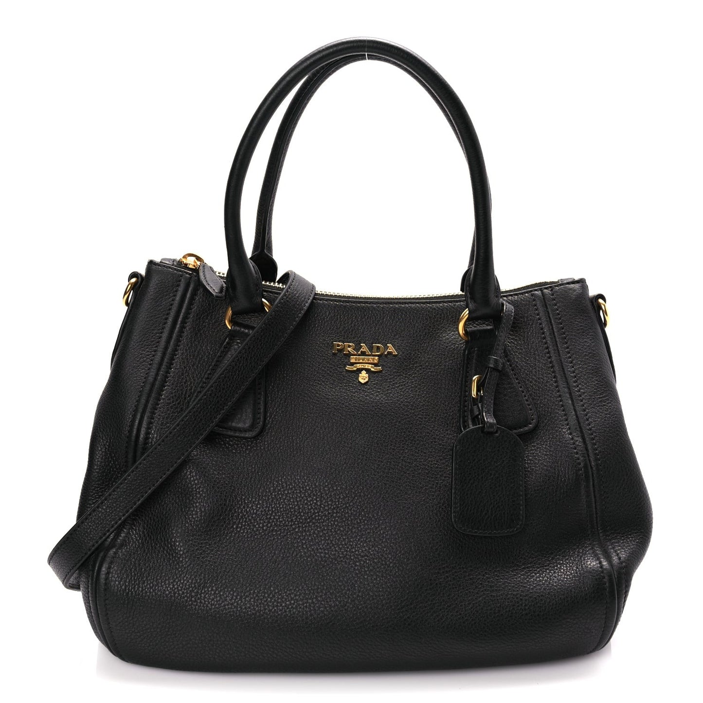 Vitello Phenix Top Handle Bag Black
