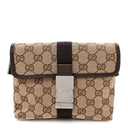 Gucci GG Monogram Buckle Belt Bag Dark Brown 1 of 10