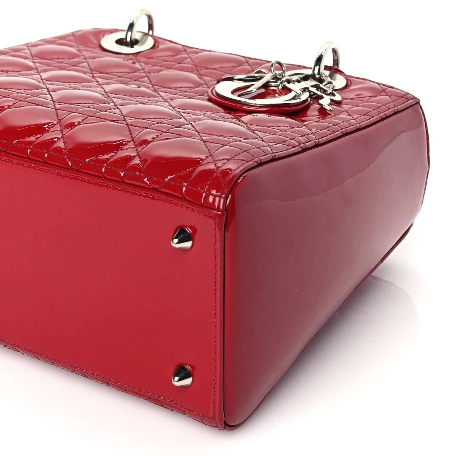 Christian Dior Patent Cannage Medium Lady Dior Red 9 of 9