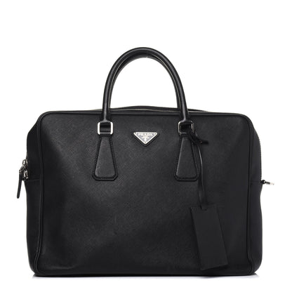 Prada Saffiano Travel Briefcase Nero Black 1 of 21