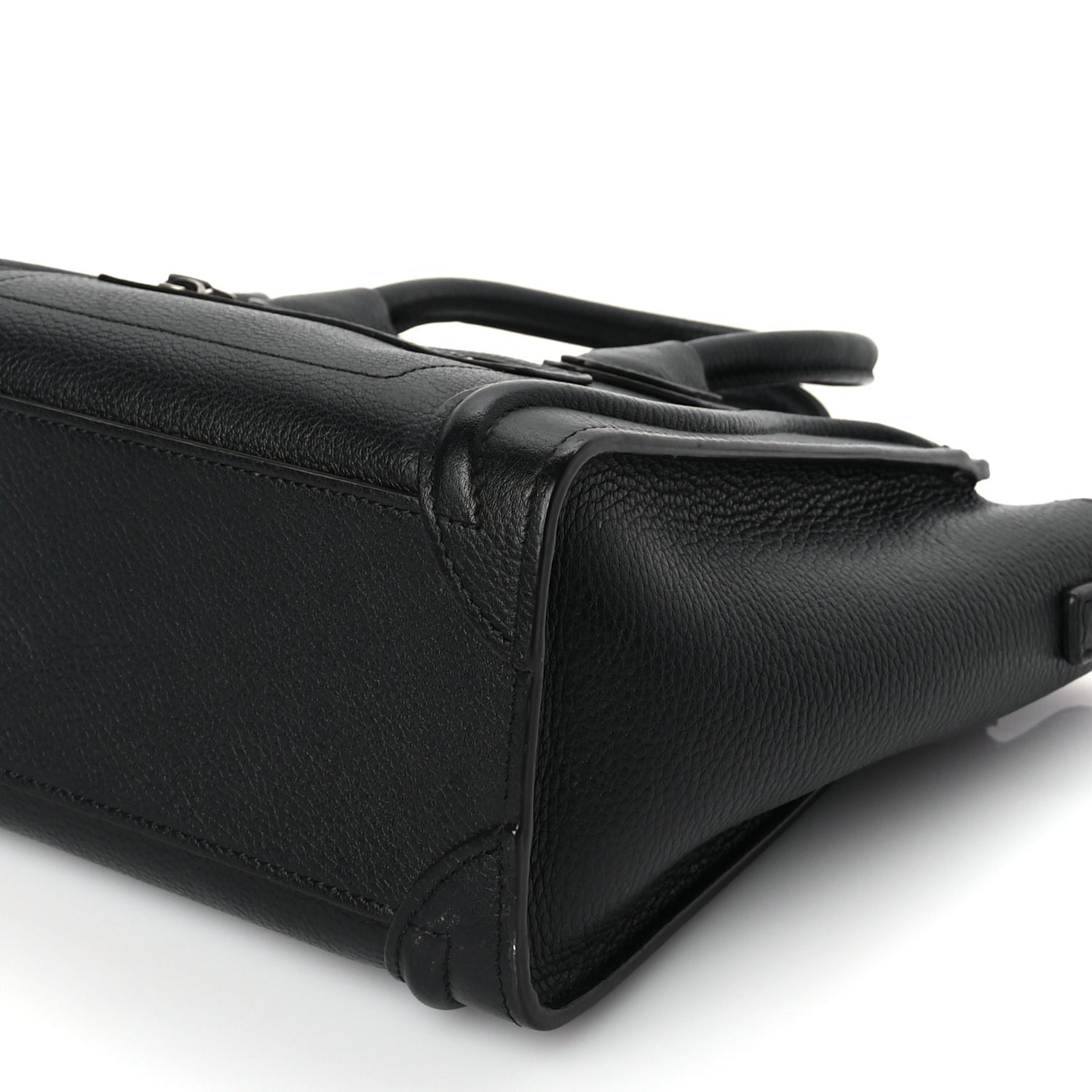 Celine Drummed Calfskin Nano Luggage Black 8 of 8