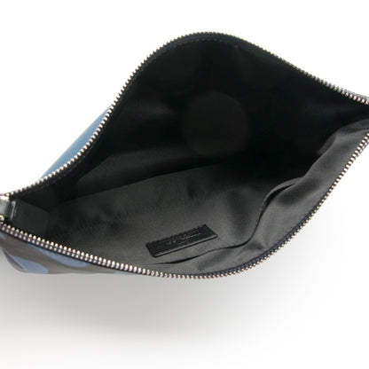 Valentino Garavani Nylon Camouflage Large Zip Pouch Blue 5 of 7