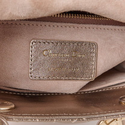 Christian Dior Metallic Lambskin Cannage Small My ABCDior Lady Dior Gold 6 of 10