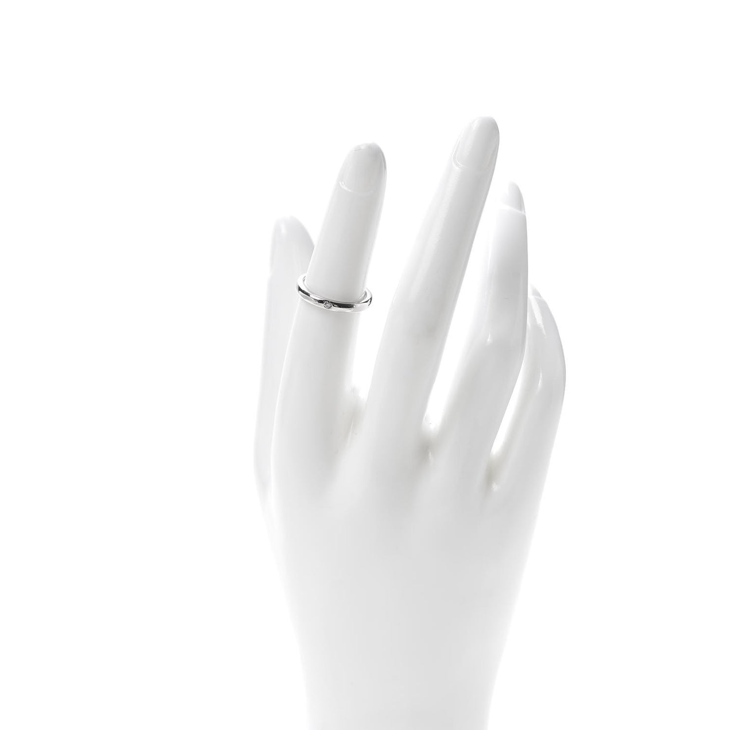 Platinum Elsa Peretti Diamond Band Ring 49 4.75