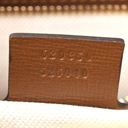 Gucci GG Supreme Monogram Azalea Calfskin Boutique Horsebit 1955 Top Handle Bag Beige Ebony Brown Sugar 7 of 7
