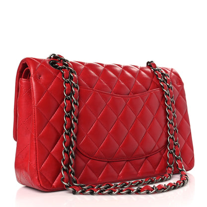 Chanel Lambskin Quilted Medium Double Flap Red 3 of 10