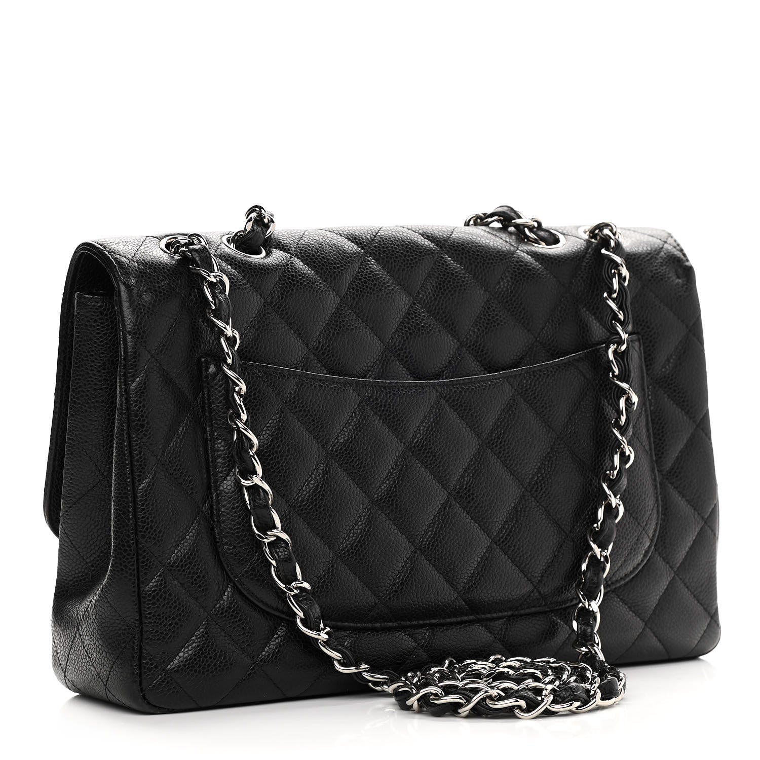 Chanel Caviar Quilted Jumbo Single Flap Black 3 of 11