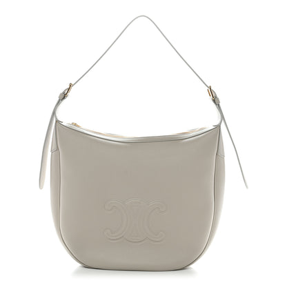 Celine Supple Calfskin Cuir Triomphe Heloise Shoulder Bag Light Stone 1 of 10