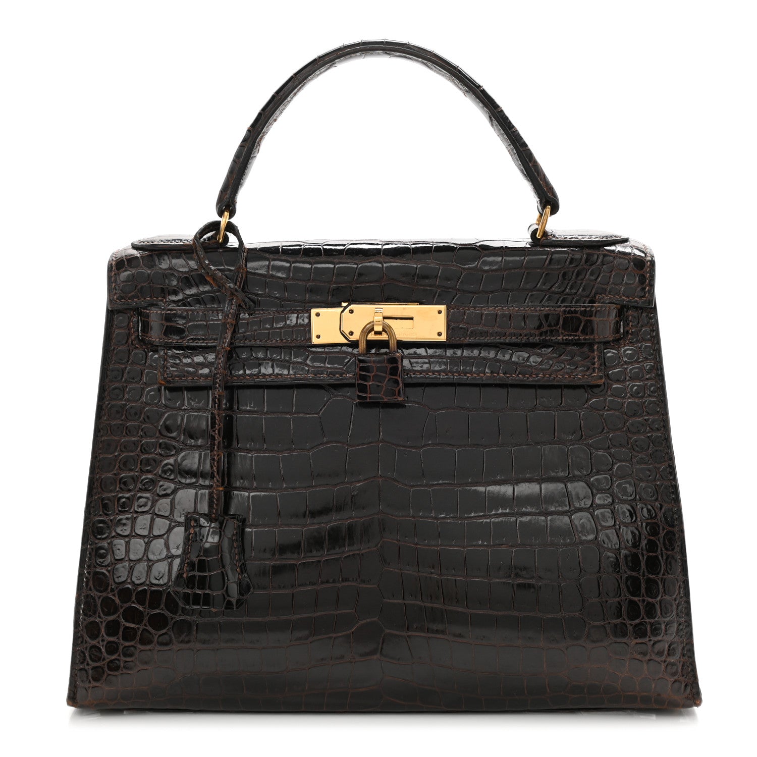 Hermes Shiny Porosus Crocodile Kelly Sellier 28 1 of 10