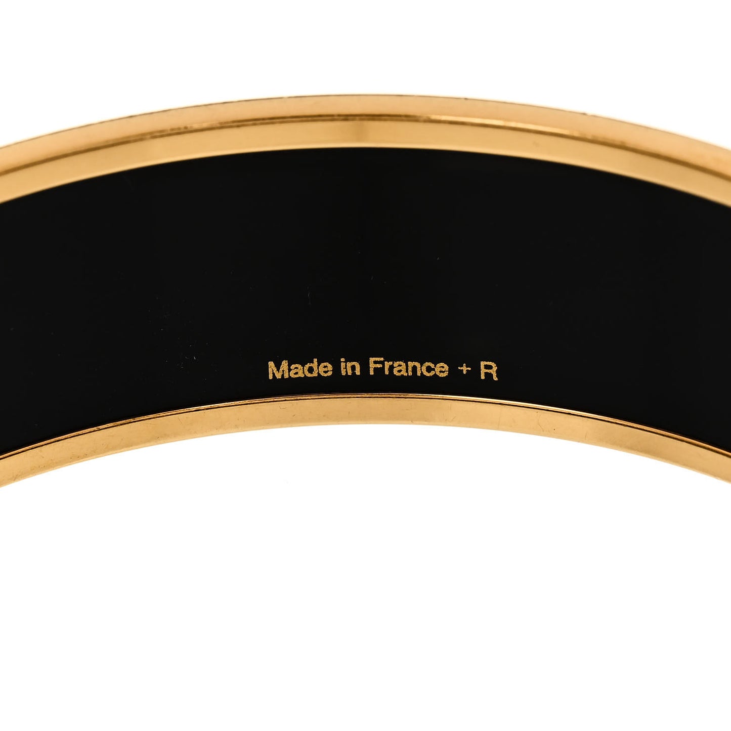 Enamel Printed Caleche Wide Bracelet 70 Jaune De Mars