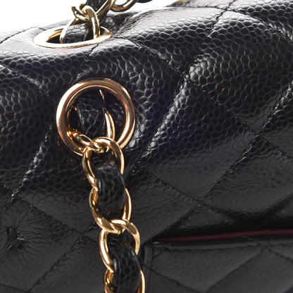 Chanel Caviar Quilted Medium Double Flap Black 16 of 17