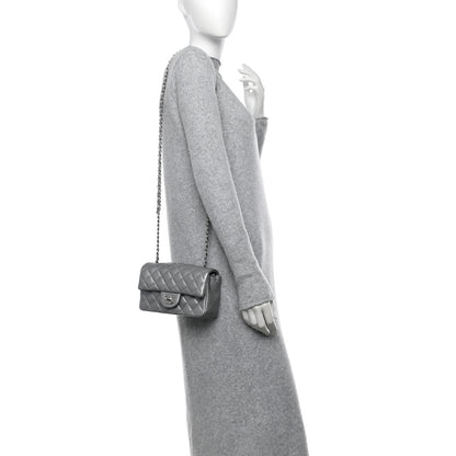 Chanel Metallic Lambskin Quilted Mini Rectangular Flap Silver 2 of 10