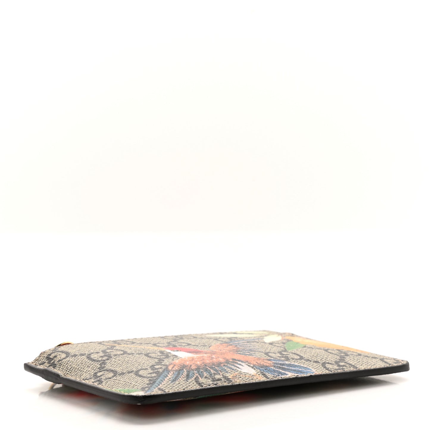 GG Supreme Monogram Tian Key Case Beige Multicolor Red