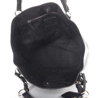 Prada Vitello Daino Shoulder Bag Black 5 of 12