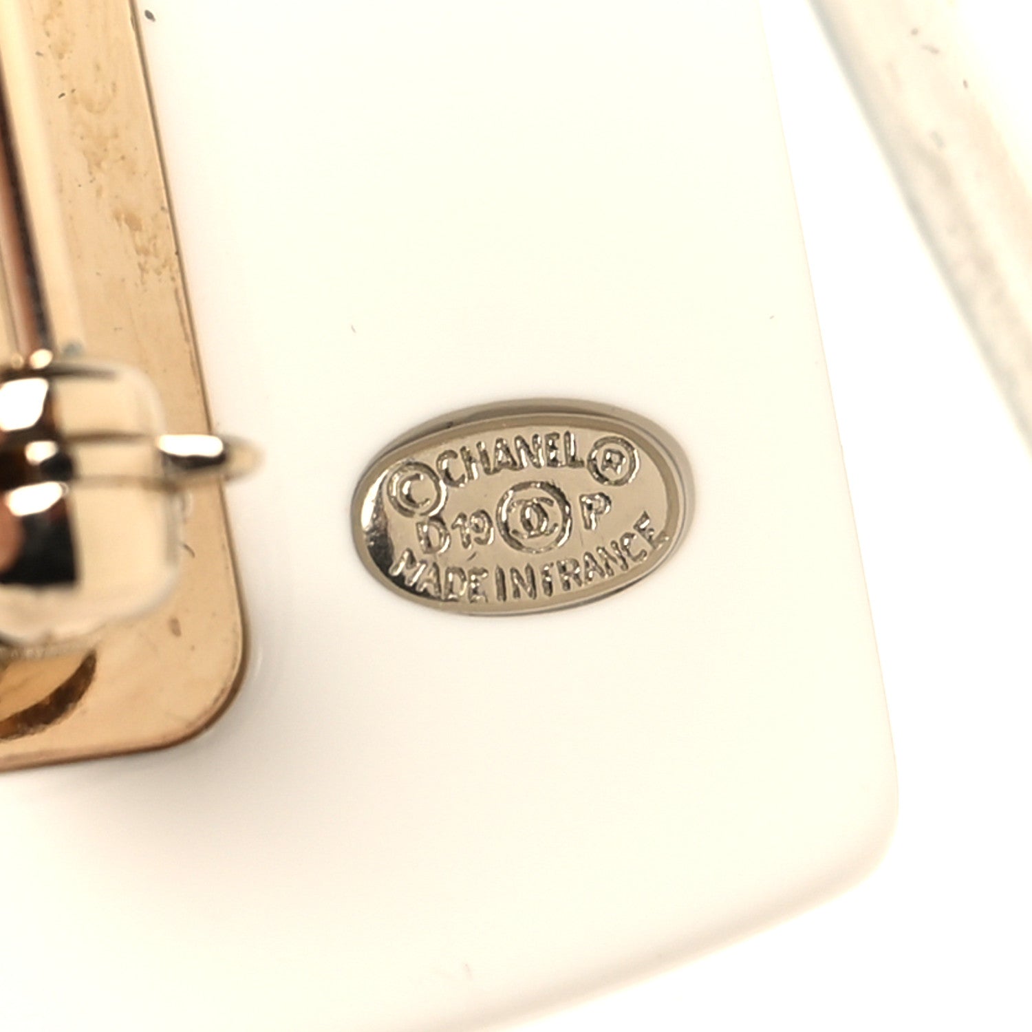 Chanel Resin Pearl Tweed Cardigan CC Brooch Black White 3 of 4