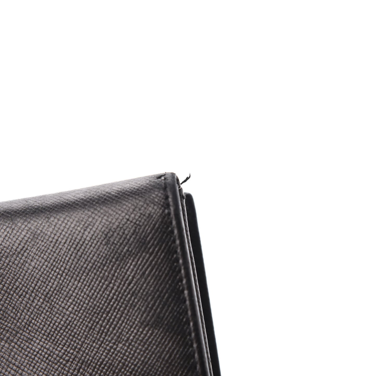 Saffiano Tri-Fold Compact Wallet Black