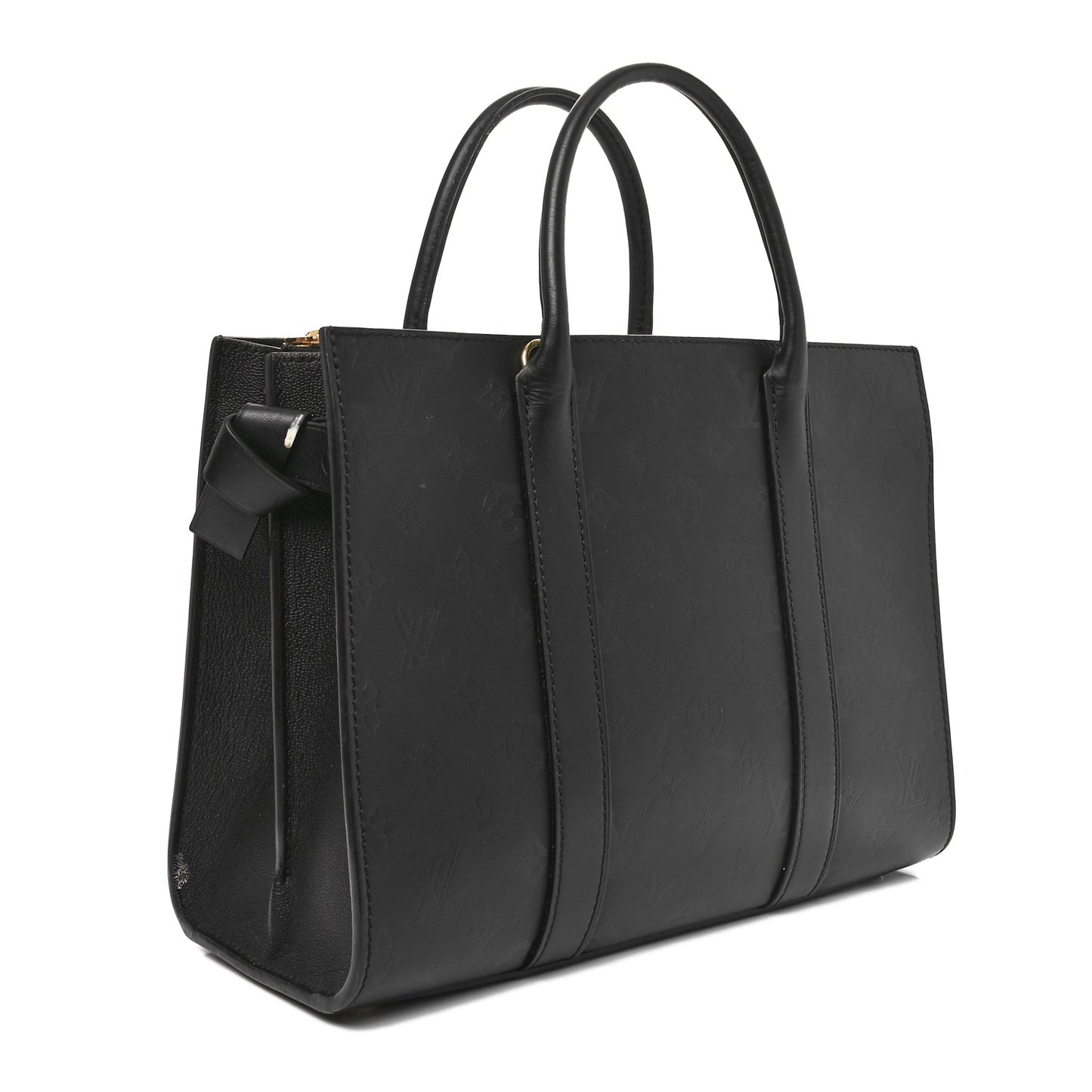 Monogram Cuir Plume Very Tote MM Black