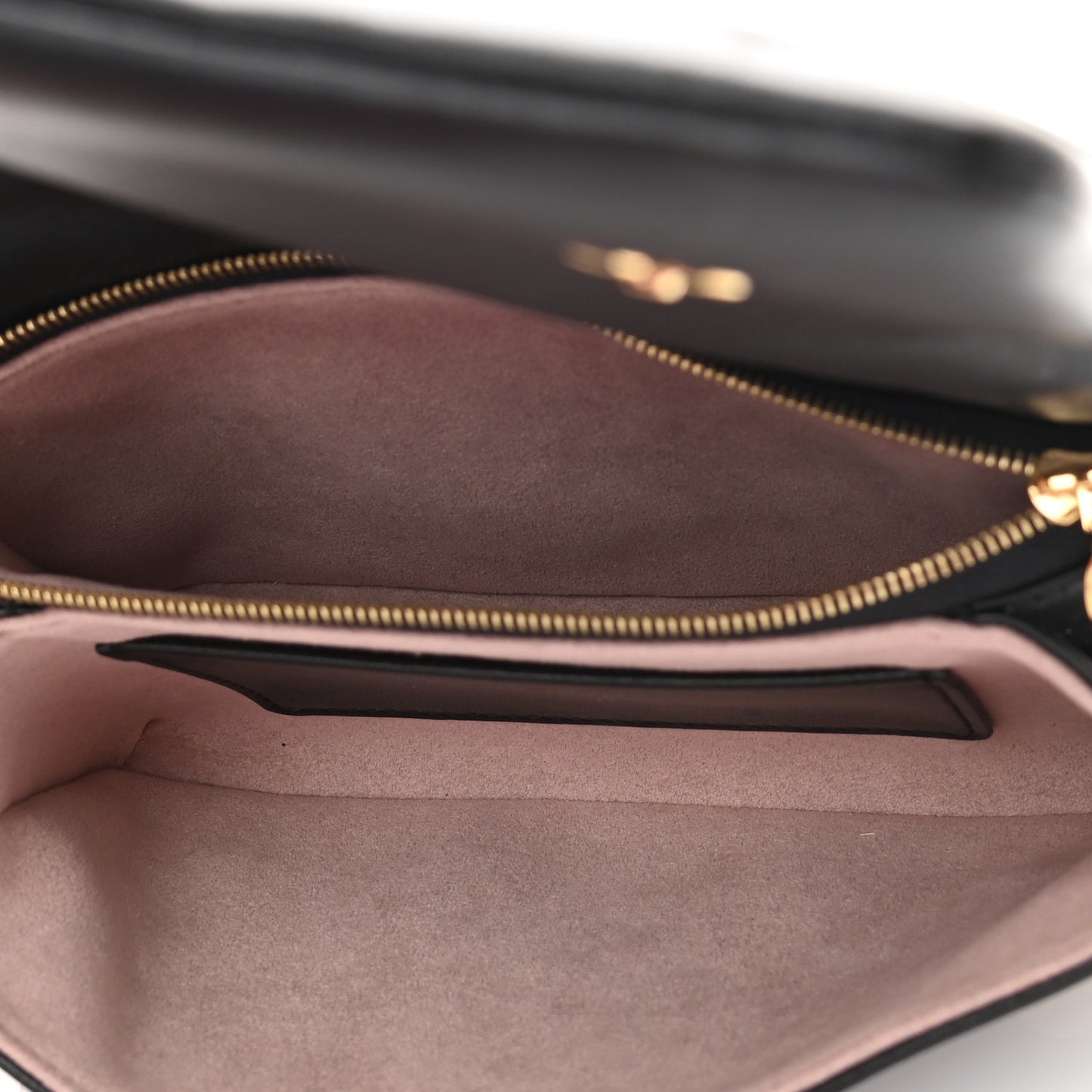 Lambskin Embossed Monogram Pochette Coussin Black