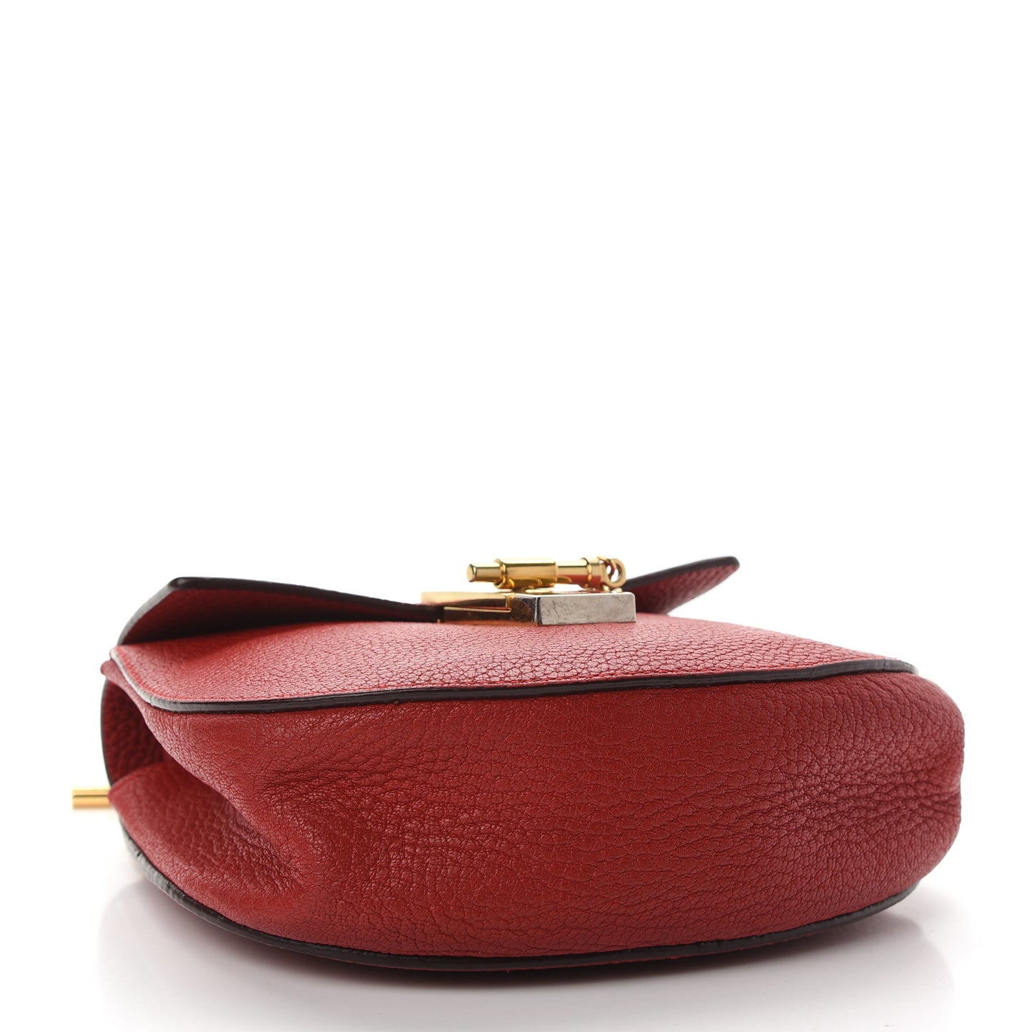 Grained Lambskin Mini Drew Shoulder Bag Plaid Red